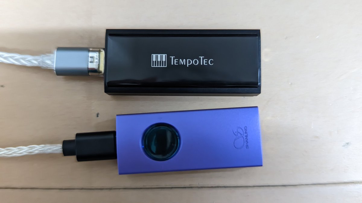 harukun_games's tweet photo. TEMPOTEC Sonata BHD ポータブルDAC届いた。タイプCケーブルは安いやつ。shanling UA1Ⅱと比べたけど同じCS43131やから違いが分からん。どっちも3.5mmと4.4mmあるから安いコレでも良いかな。2600円でした。 https://t.co/h1IiLDjf8M