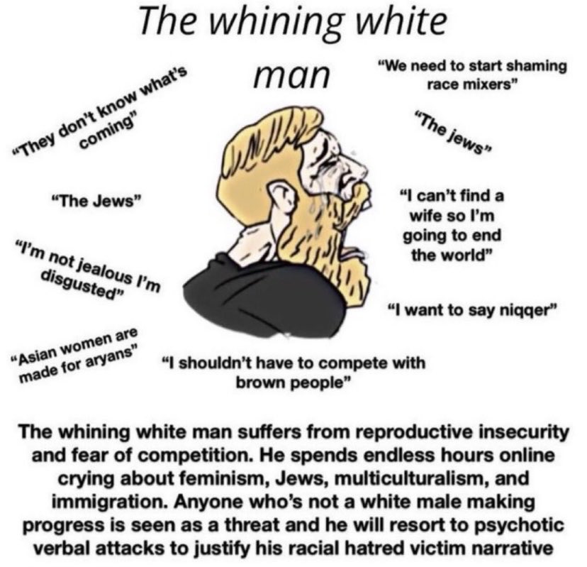 Anonymousmwl0's tweet photo. @loadingjah @TreMorgan1996 You use AI all the time, don’t cry when the favor is returned. And there is nothing Jewish about race mixing, which has been occurring for hundreds of thousands of years. It’s so hilarious seeing a sub human inbred white trash like you blame  Jews for everything. https://t.co/8pYy8Zux2m