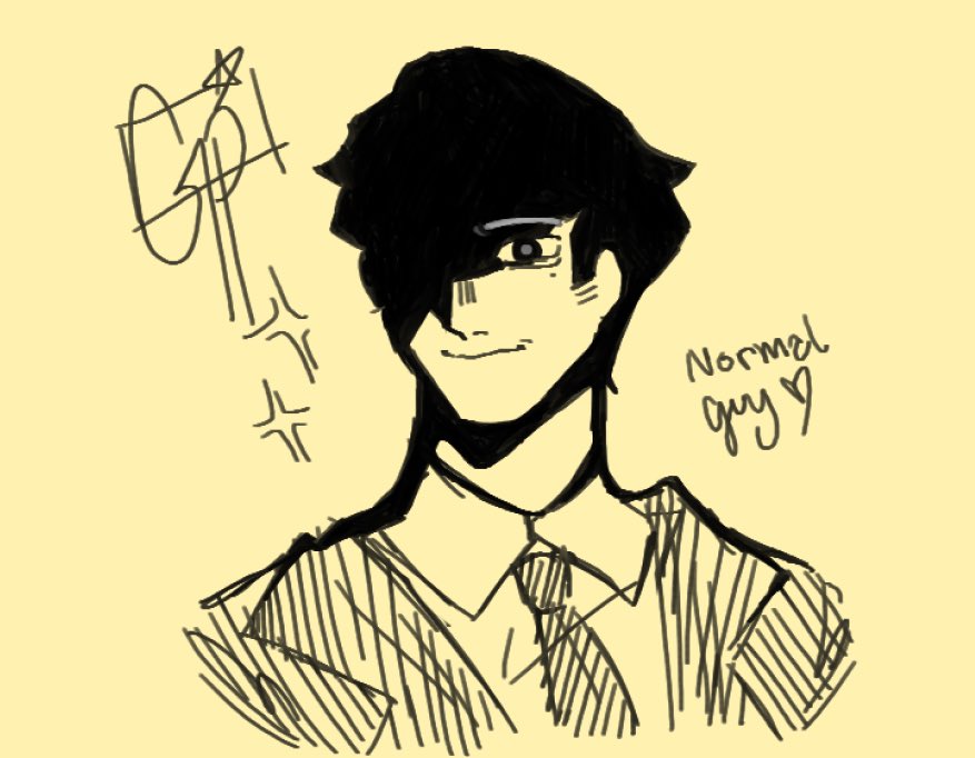gumipoyd's tweet photo. Quick normal guy doodle for my friend !! #studioinvestigrave #elevatorhitch https://t.co/7FybOhQrD1