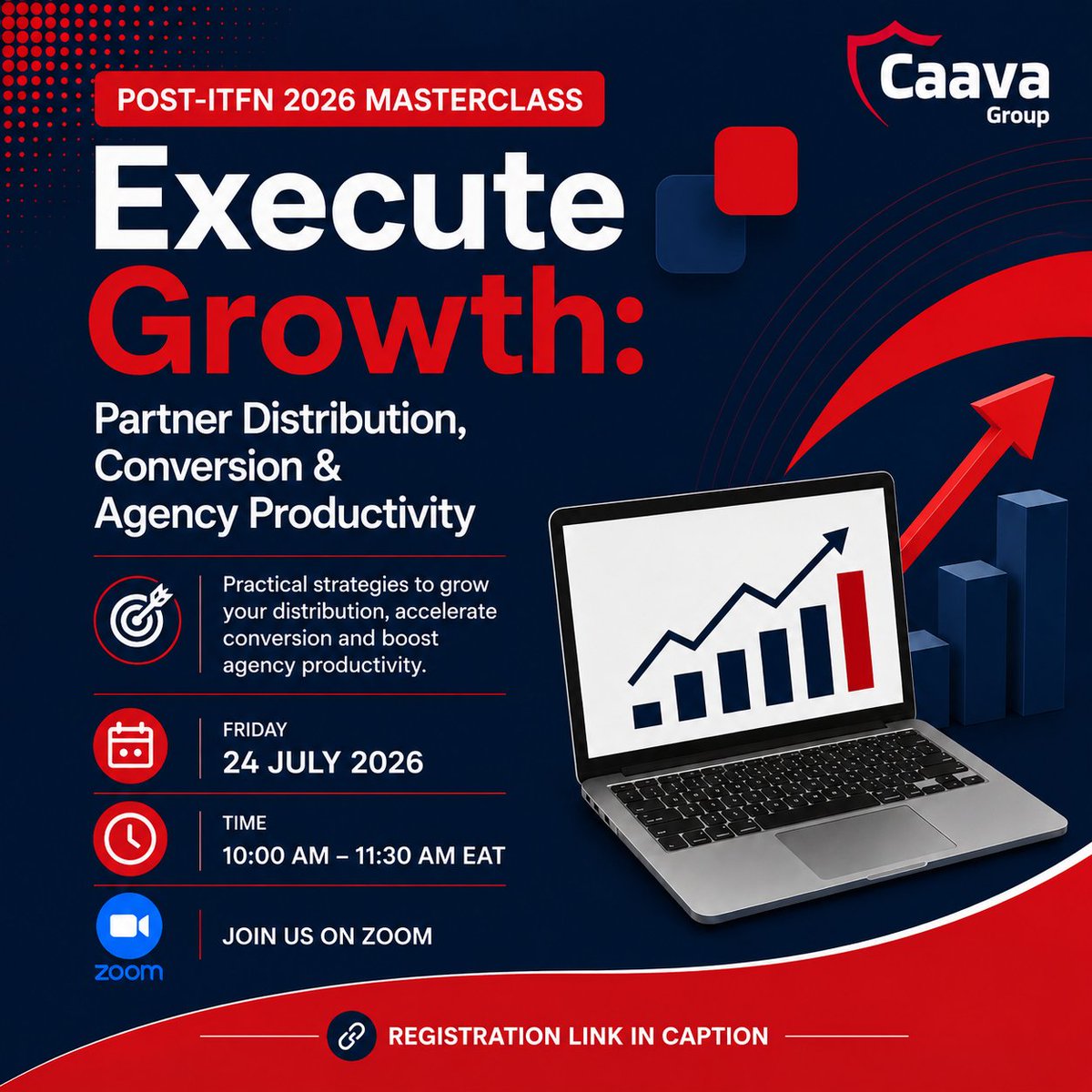 CaavaGroup's tweet photo. ⏳ 10 days to go! Missed #ITFN2026 or want to build on the insights?

Join our Post-ITFN 2026 Masterclass: Execute Growth and learn practical strategies for partner distribution, conversion &amp; agency productivity.

🎟️ Register: https://t.co/2KwhhpZngd

#ExecutionIsStrategy https://t.co/so3fnTH29M