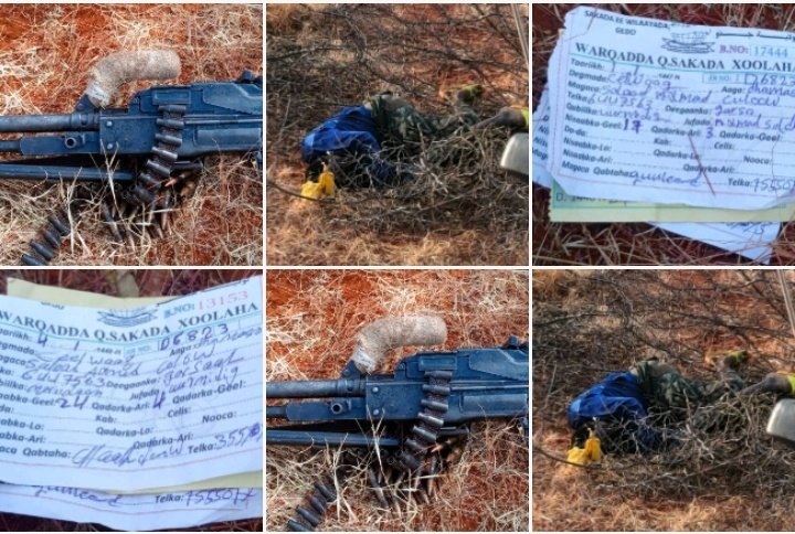 Pressman2040's tweet photo. 11 AL SHABAAB TERRORISTS K!11ED IN KENYA OPERATION

An intelligence-led operation by the SOG team targeted an Al Shabaab makeshift camp near the Kenyan border.

The ground assault, supported by aerial assets, hit a group of about 30 t£rr0r!sts preparing an attack on a border village in Mandera County.

The early morning raid resulted in the £l!m!nation of 11 t£rr0r!sts, serious injuries to 7 others, and the recovery of 3 PKM guns and approximately 409 rounds of ammunition.

The surviving t£rr0r!sts fled back into Somalia.

Well done to the Kenyan security forces for this decisive strike!