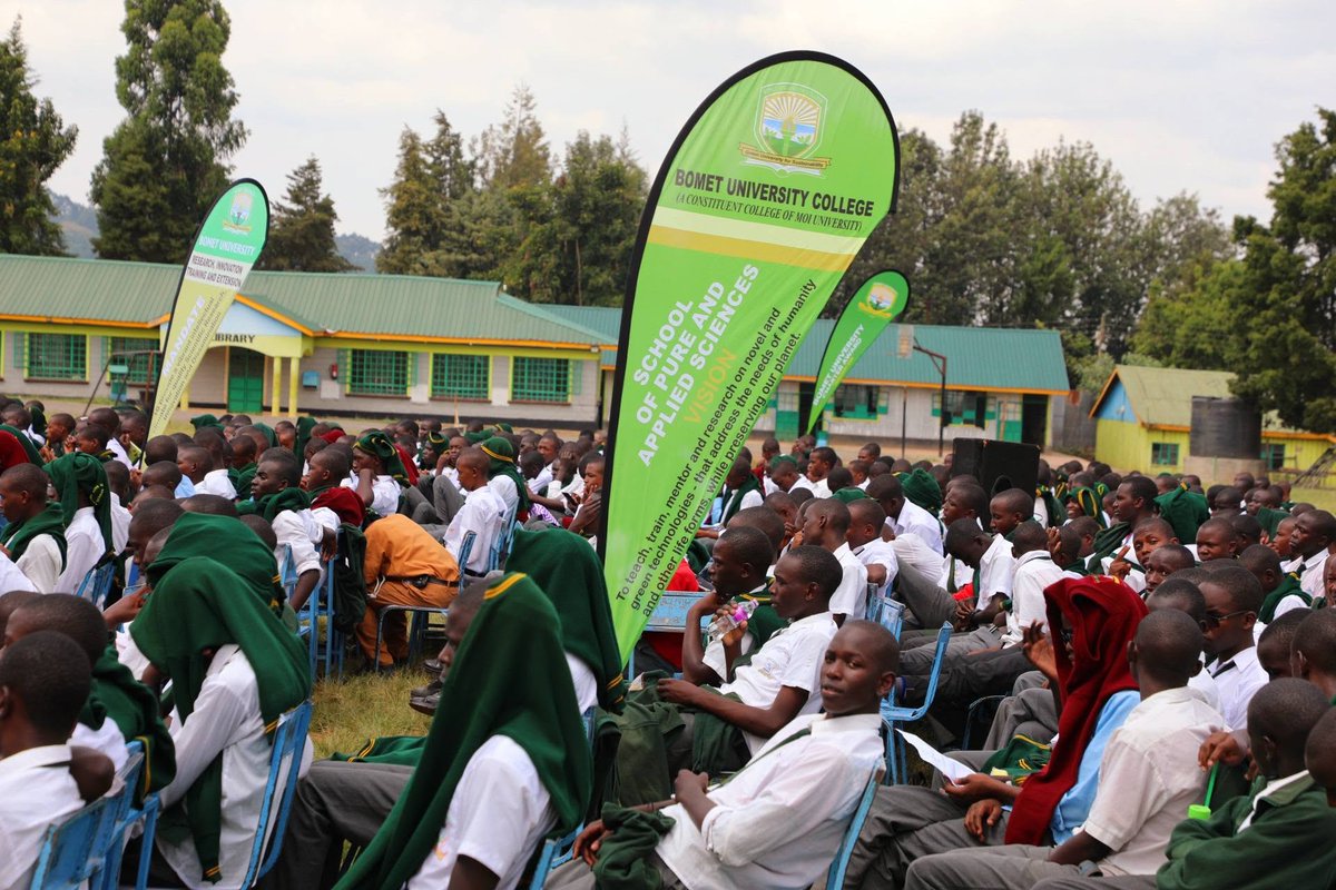 bometuniversity's tweet photo. Bomet University, led by the Career Advisory, Alumni and International Students Department, participated in a Career Fair at Kaplong Boys Senior School, guiding students under the Competency-Based Education (CBE) and 8-4-4 education systems in making informed career choices. https://t.co/1keK6mDuZH