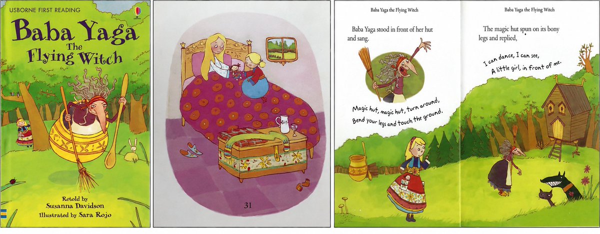 Terashee_'s tweet photo. 📘『Baba Yaga the Flying Witch』#読了🪄
Usborne First Reading Level 4
YL0.8–0.9|Lexile: 480L|46ページ
Baba Yagaは、ロシア民話の伝説の魔女🧙♀️🇷🇺
亡き母が残した"魔法の人形"が
少女をBaba Yagaから守ってくれる物語🪆
犬と猫に餌をあげないBaba Yagaひどい…😓💦
#英語多読 #Usborne https://t.co/cWMmom0e7v