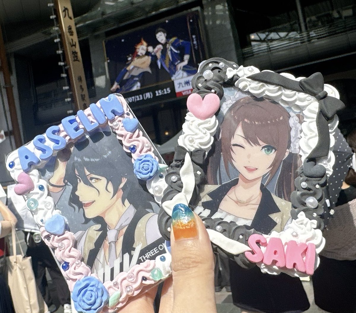 daharuman's tweet photo. 博多駅にも行けて大満足！

＃SideM12周年記念広告in博多駅 https://t.co/pXwbtlEEsL