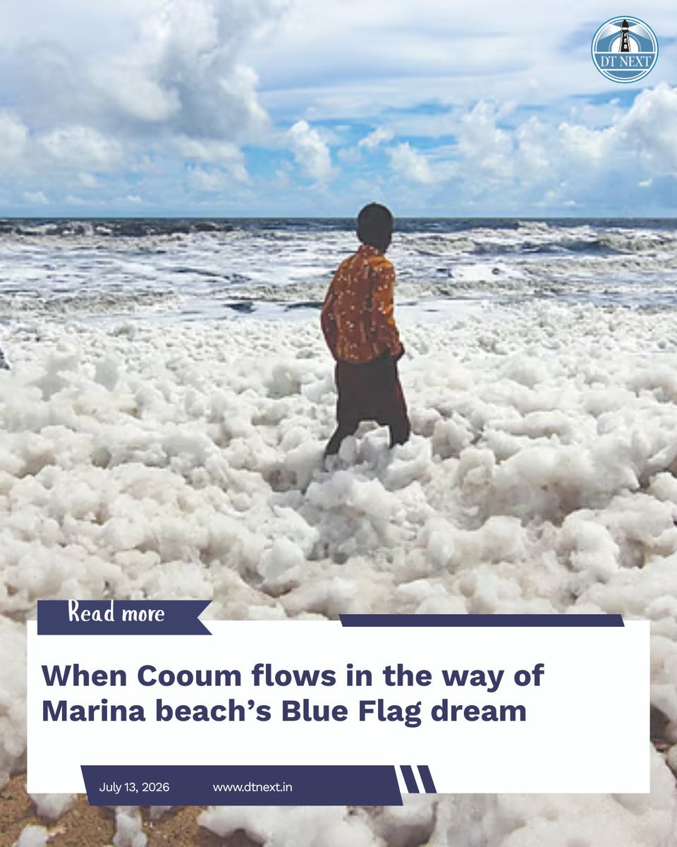 dt_next's tweet photo. Despite spending crores on #MarinaBeach upgrades, the #GCC has failed to meet two of the 33 mandatory water quality criteria for #BlueFlag certification due to untreated waste flowing through the #Cooum estuary.
✍🏼@Prithivrajanbu
https://t.co/sUKqLHbCq3
#DTNext #Chennai https://t.co/EumnIGriq4