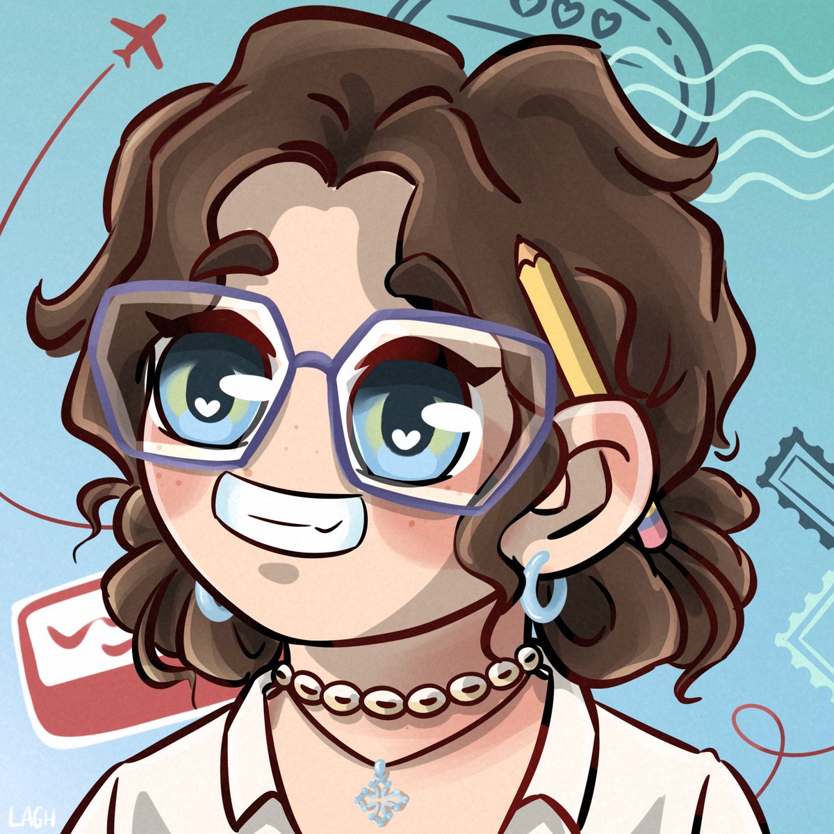 Laghardra's tweet photo. Nouveau P'tit Portrait pour @/Maessa ✈️🍃
Qu'est-ce que j'aime vous faire dans ce style ! https://t.co/X1drrwhvcU