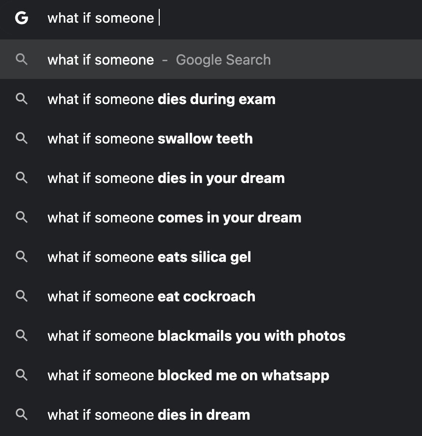 djcodess's tweet photo. what does even @Google  think about me?? share urs https://t.co/8UipRSx0Ia