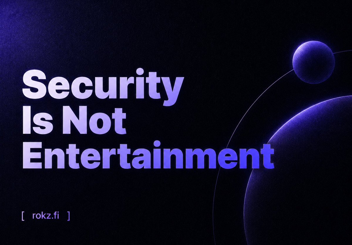 ROKZprotocol's tweet photo. The Wrong Culture for Growth.

Every major hack becomes a headline.

Too often, it becomes a narrative.

A market that romanticizes exploits normalizes failure.

Institutions do not allocate capital to excitement. They allocate capital to reliability.

The future of DeFi will be built on trust, security, and resilient infrastructure—not on the next exploit story.

Mature markets reward reliability.

https://t.co/Hwa8gL1L3G