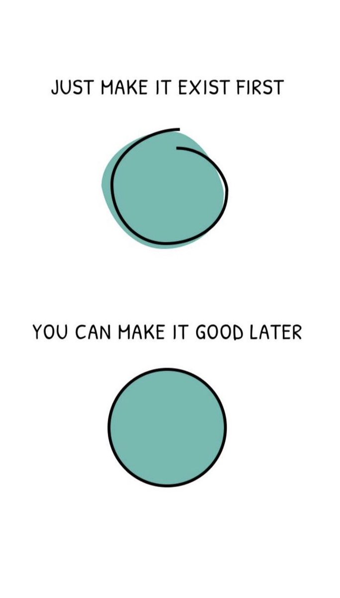 SeniM_97's tweet photo. I'm a recovering perfectionist and this hit different.
I'll rebuild the same section 10 times before I let it exist. Trying "make it exist first, make it good later" as a rule now, not just a saying. #website #Perfectionism #BuildInPublic #Framer #WebDesign #DesignerLife https://t.co/xe8JAf6lhb