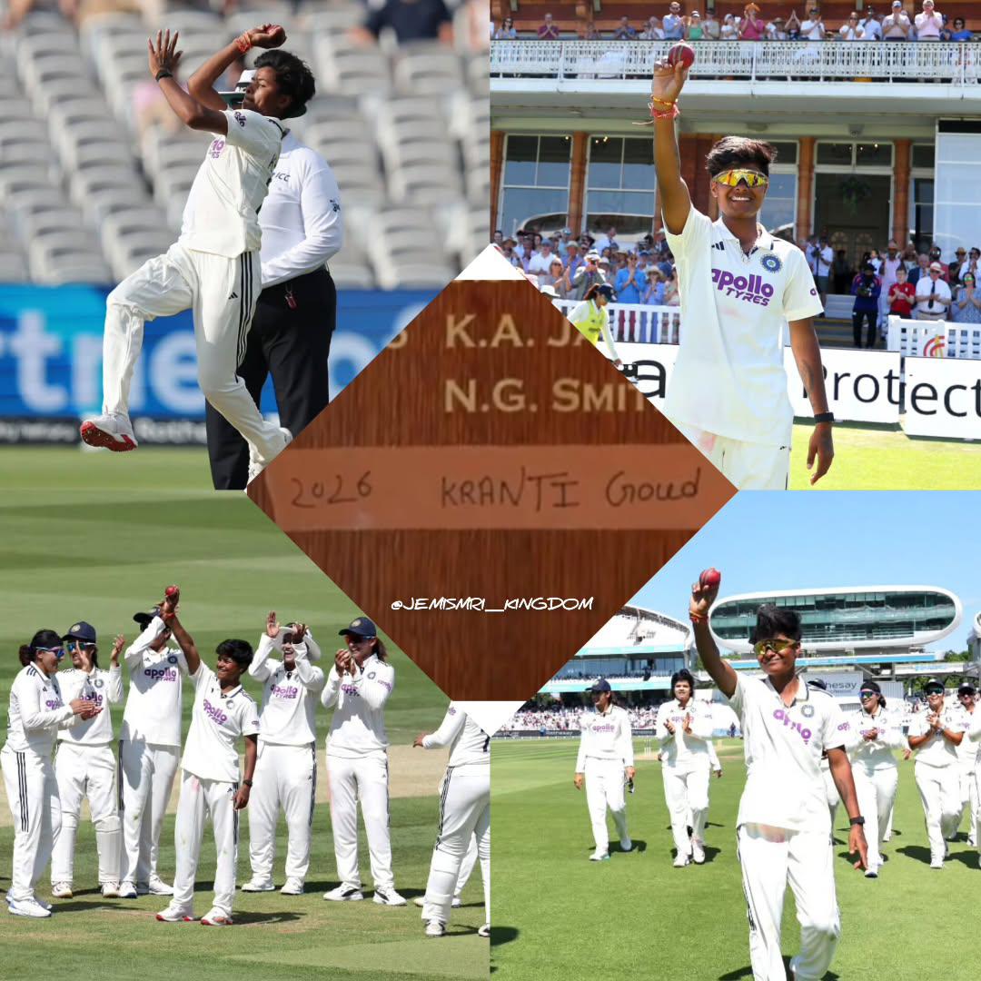 mehulpatel_ms's tweet photo. Big congratulations @kranti_gaud_26 
 Some moments are bigger than words...
The first Indian woman to take a five-wicket haul at Lord's⚾
#indiawomencricketteam  #bowler #testmatch https://t.co/sMMMp8jB7p
