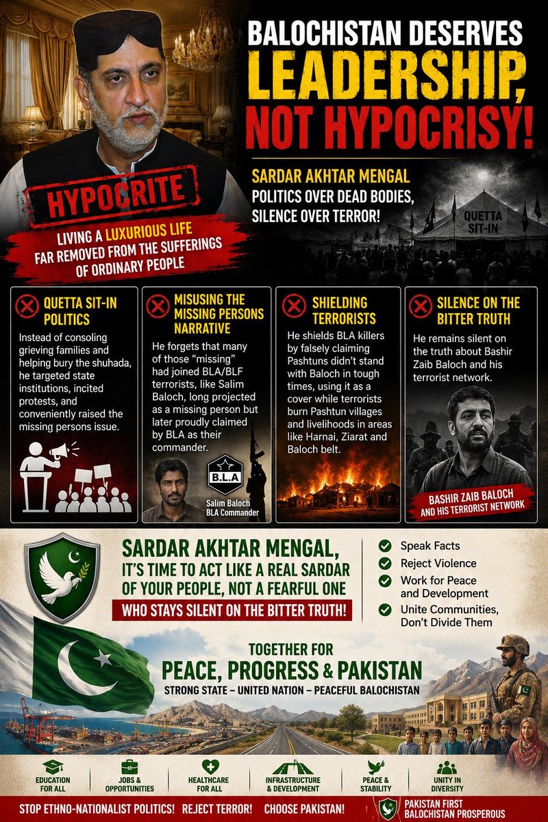 Nadar_buzdar's tweet photo. The people of Balochistan deserve peace,Unity and Development. Responsible leadership rejects violence promotes dialogue, strengthens trust and works for stability prosperity and a secure future for every community.
#UnitedBalochistan #PeaceAndDevelopment #StrongerPakistan https://t.co/My1btjik9R