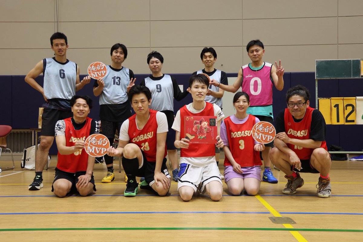 practice_of_b's tweet photo. 🏆2026年7月ドバミニ結果発表🏀

🏆🟥65-64🟦赤チーム勝利‼️

🏆MVP／みっちー、エリック
🎖️得点王／はやし、あべゆー

🚩個人賞
ヨウ、しゅう、ゆうな、ヒロム、せいや、
チャッピー、カノ、しまむら、クニ

🌟キャプテン賞
たきた、エリック、ヨウ、カノ

💣特別ゲームMVP
ヨウ https://t.co/AjEaIjMsIr