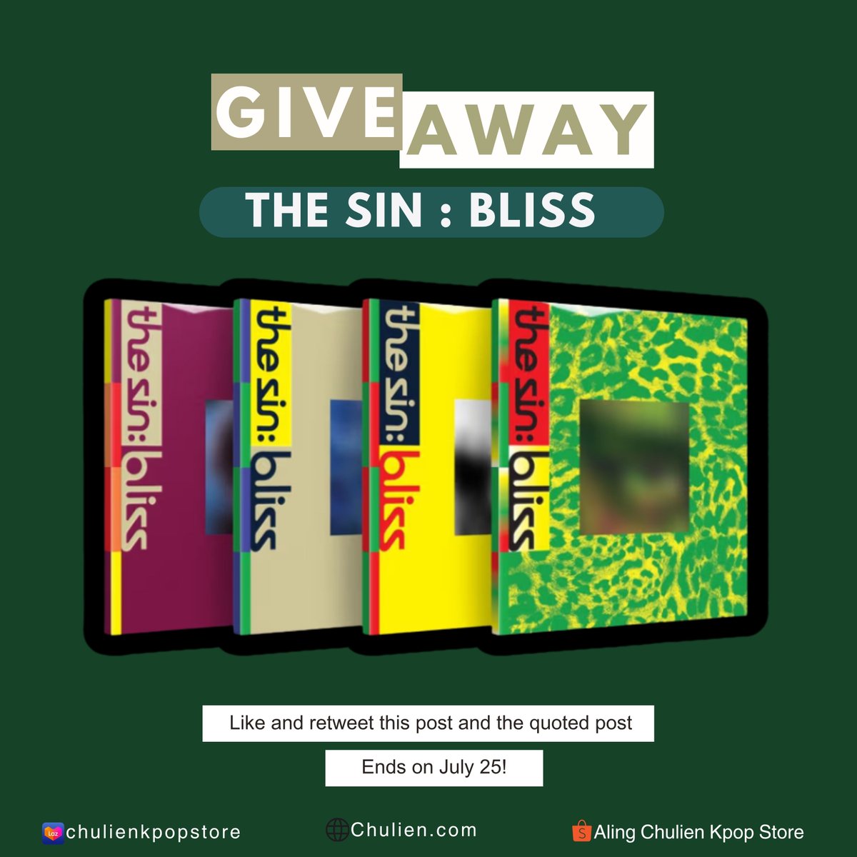 chulien07's tweet photo. GIVEAWAY #chulienGA

ENHYPEN [THE SIN : BLISS]

4 Winners of album Regular ver

• Like and RT this post and the quoted post
• Reply ENHYPEN COMEBACK!!

Ends on July 25!

#ENHYPEN (@ENHYPEN) #THE_SIN_BLISS https://t.co/A1qa9RSkZx