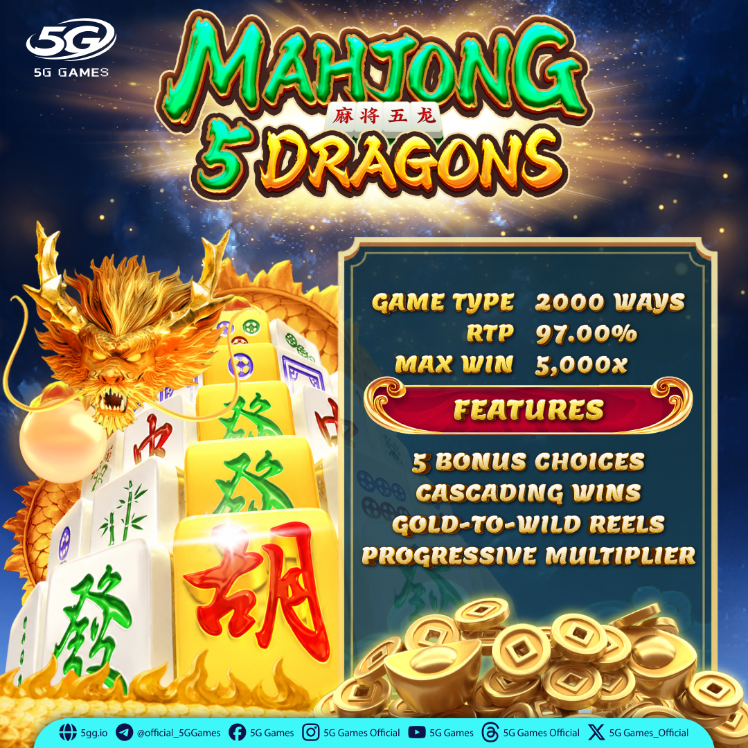 5ggamesofficial's tweet photo. 🐉 𝗠𝗔𝗛𝗝𝗢𝗡𝗚 𝟱 𝗗𝗥𝗔𝗚𝗢𝗡𝗦 by 𝟱𝗚 𝗚𝗔𝗠𝗘𝗦
🌏 Loved by players across multiple countries.
🔥 Max Win x5,000 • 2,000 Ways to Win

✈️ 𝗝𝗼𝗶𝗻 𝟱𝗚 𝗚𝗔𝗠𝗘𝗦 𝗢𝗳𝗳𝗶𝗰𝗶𝗮𝗹 𝗧𝗲𝗹𝗲𝗴𝗿𝗮𝗺 :
https://t.co/eRPG1WMDxo

#SlotGames #iGaming #TopGames #OnlineGaming https://t.co/PVPPpRkuyS