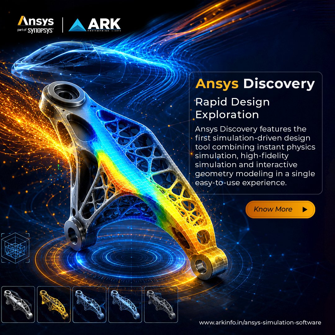 AdditiveArk's tweet photo. Stop waiting for answers and start designing with confidence.
Design smarter. Iterate faster. Innovate without limits.
Visit: https://t.co/kLXhBfDUs6
#Ansys #AnsysDiscovery #Simulation #Engineering #ProductDesign #CFD #FEA #DigitalEngineering #Innovation #DesignOptimization #CAE https://t.co/da0zkSpejk