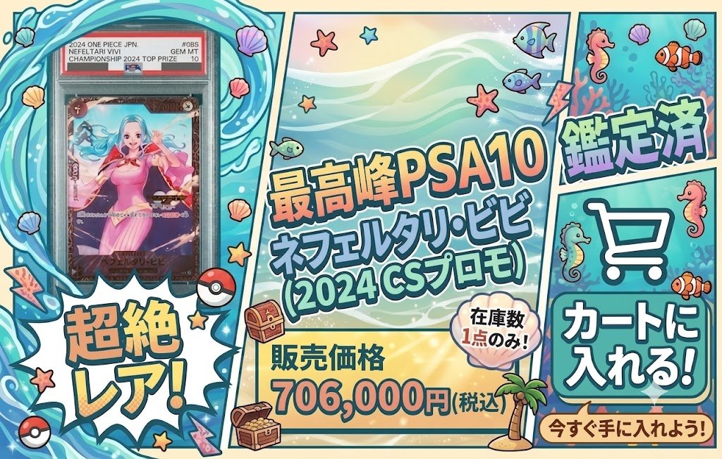 🔥激アツ入荷情報🔥 2024CSプロモのビビがPSA10 で入荷✨ 大人気