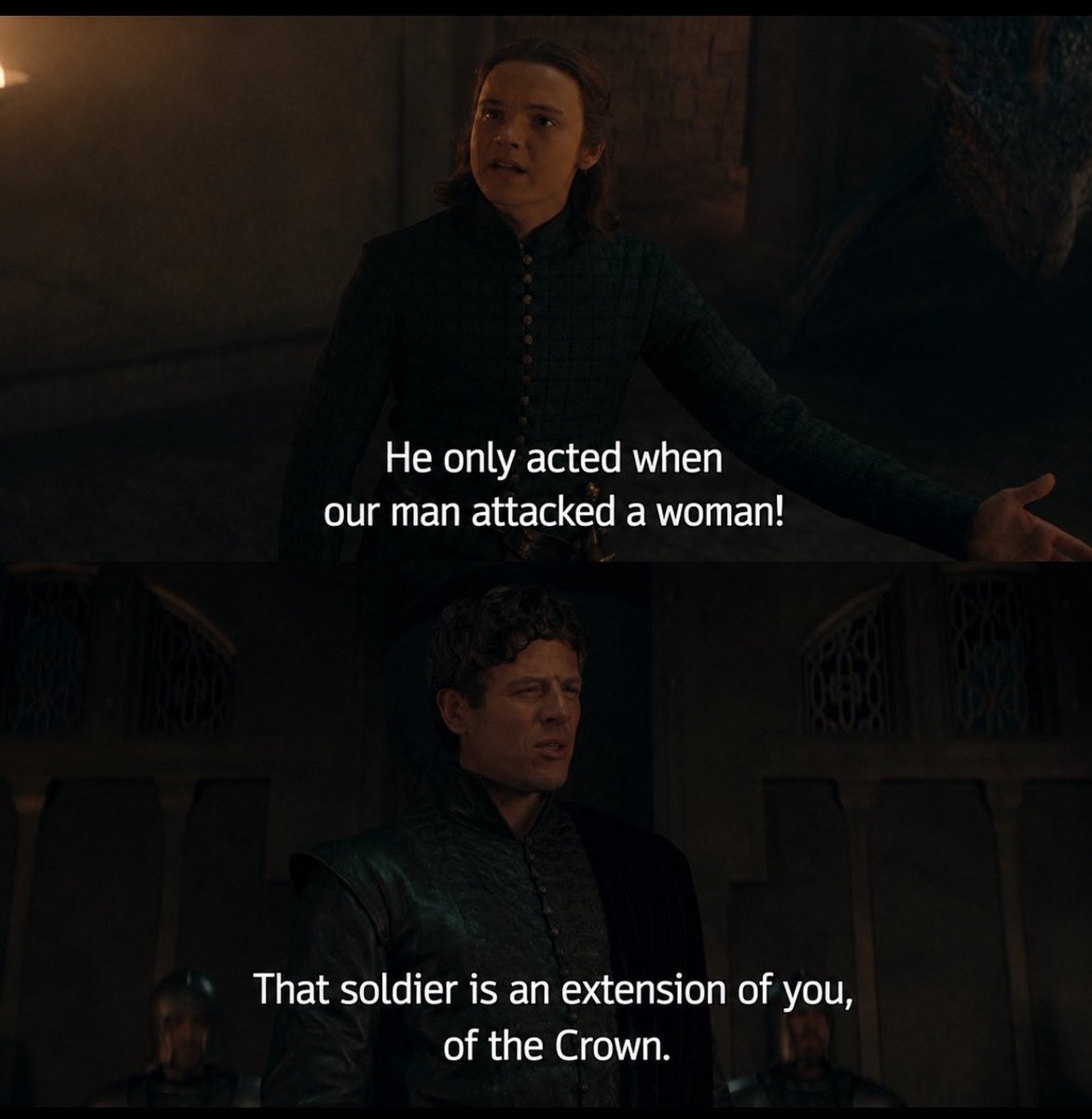 SiezerW's tweet photo. Ormund manipulated Daeron into executing a man who was simply protecting a woman from a Hightower soldier’s violence. 
And people still wonder why some can’t support the Greens
#hotd https://t.co/DDuTPVgqUD