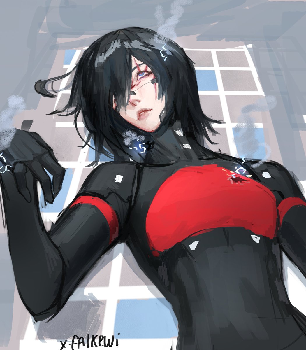 falkewi's tweet photo. WIP!  i'm rly having trouble w this drawing... #SIGNALIS #SIGNALISart #signalisfanart https://t.co/tUEQMVPD7r