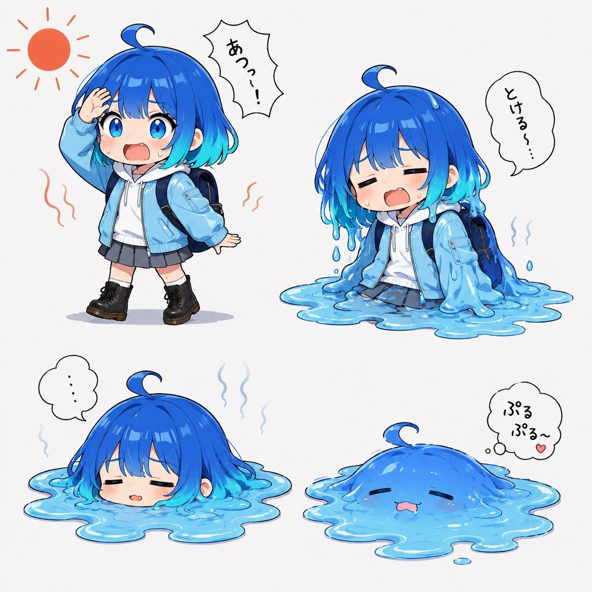 bluesmokey_'s tweet photo. 今日はちょっと信じられないくらい暑い・・・🥵
夏本番って感じですねぇ_:(´ཀ`」 ∠):
溶けそう🫠 https://t.co/1bCMxB4hcm
