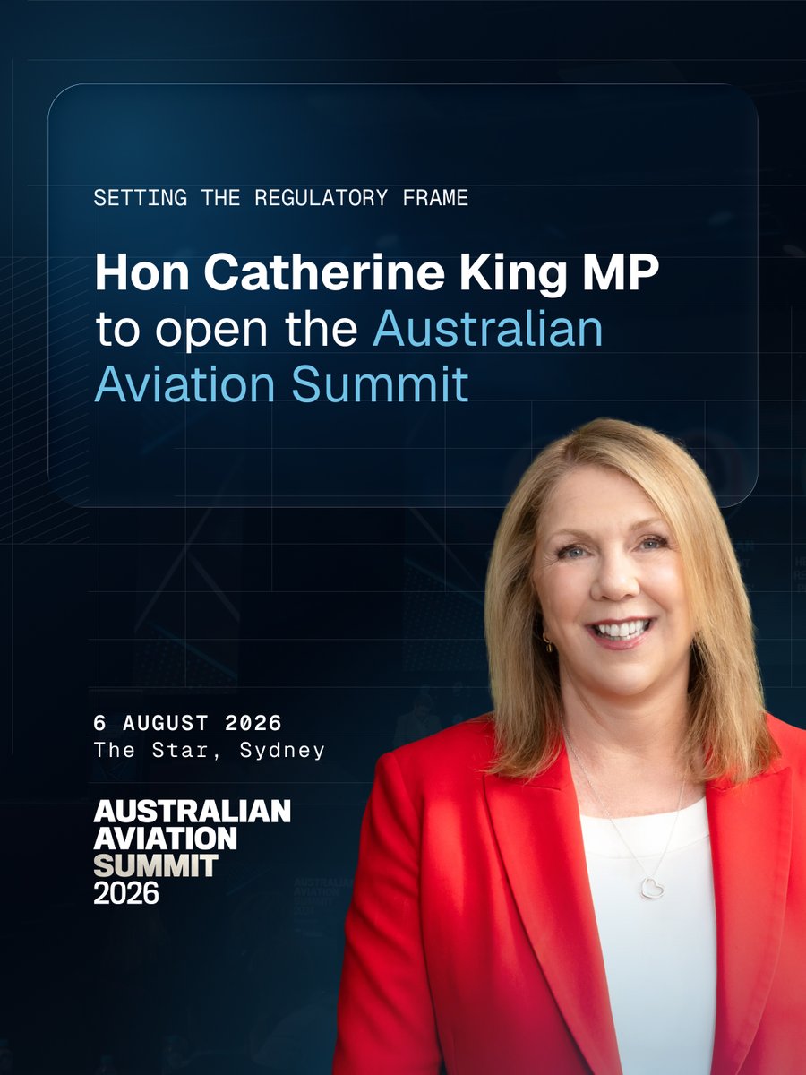 ausaviation's tweet photo. Hon Catherine King MP — Minister for Infrastructure, Transport, Regional Development and Local Government — opens the #AustralianAviationSummit in Sydney this August.
Register now: https://t.co/II8hIfhTaj
#aviation #planes #drones #pilot #airlines #defence https://t.co/qconm5BqfY