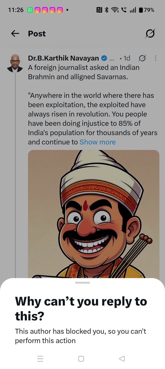 YASHSINGHBHADA1's tweet photo. This Bh!mta @Navayan blocked me for asking logical question. So much rationality in these so called rationalist bh!mtas 😂 https://t.co/1IDKrOB6GQ