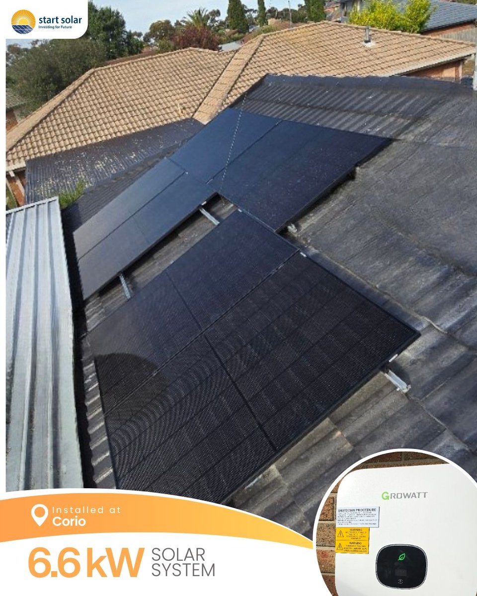 startsolarau's tweet photo. Another happy homeowner in Corio is now generating their own clean energy with a brand-new solar installation by Start Solar

Interested in saving on your power bills using solar?
📞1300 369 110 https://t.co/u09WCHnM7T