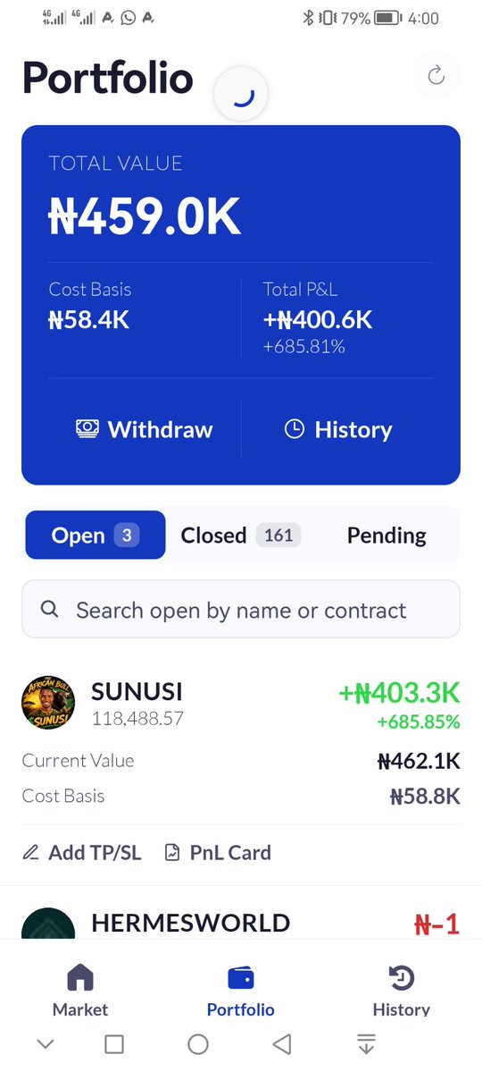 getOswap's tweet photo. Gm CT this trader is up +459.0k   on $SUNUSI https://t.co/4hVw2zXQ9r