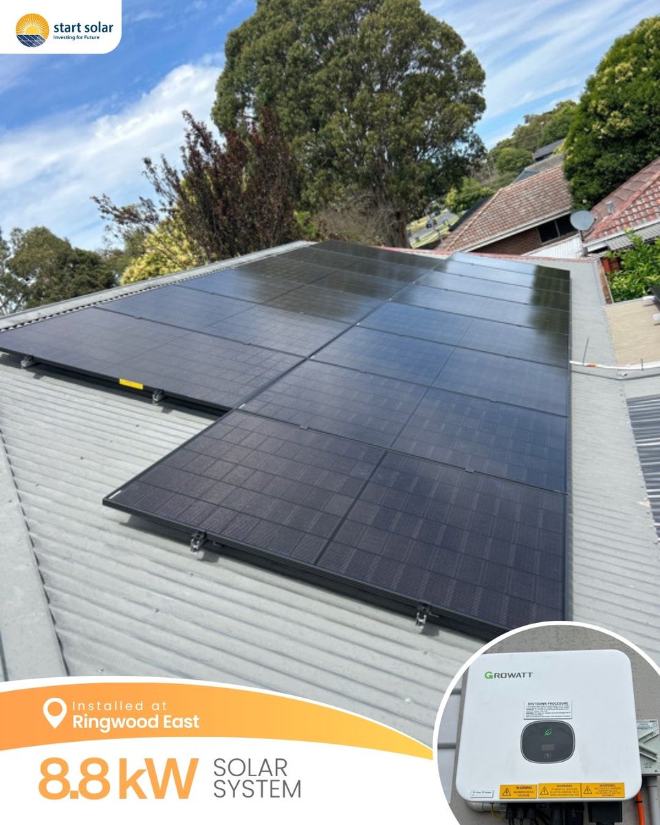 startsolarau's tweet photo. Sunshine and savings now go hand in hand for this home in Ringwood East.

Interested in saving on your power bills using solar?
📞1300 369 110 https://t.co/UwrzdVDNlL