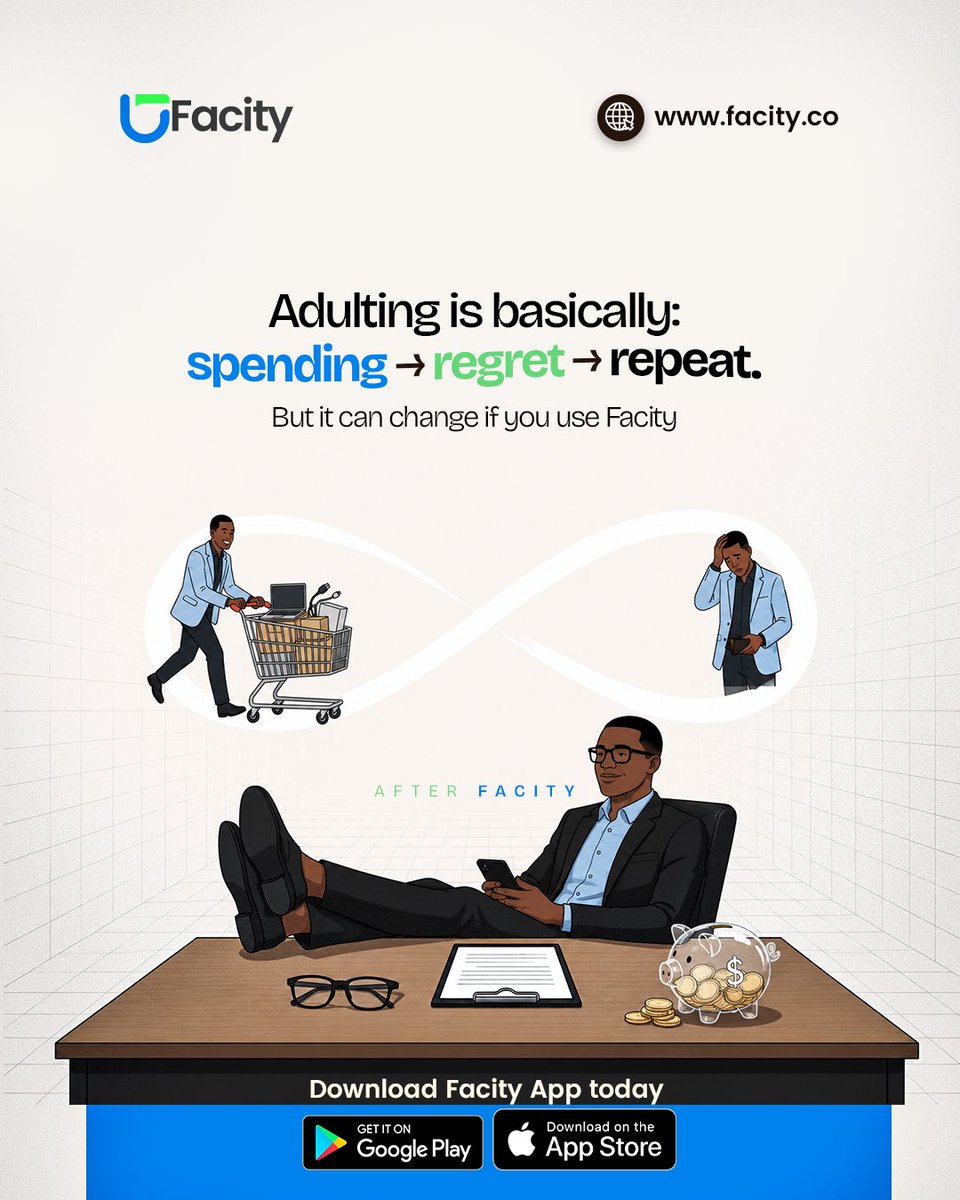 officialfacity's tweet photo. POV: You only stepped out to buy one thing.Somehow, ₦15,000 disappeared.
Adulting has a funny way of turning “I’ll just get one thing” into “How did I spend this much?”

Facity helps you change that.

Less guessing.
Less overspending.
More control.

That’s the Facity difference. https://t.co/BHKWclMUrr