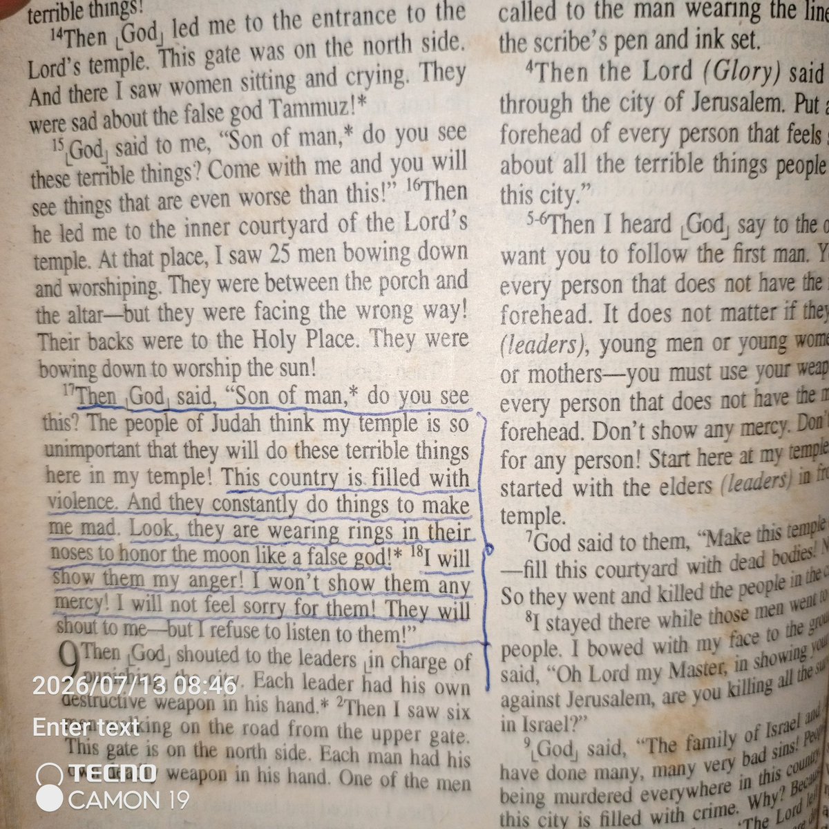 kenimans's tweet photo. @GUM_RAJAB But wait!!! Why MUST someone wear a ring in their nose? Ezekiel 8:17-18 God's anger will descend on them. https://t.co/71RW5eJyr8