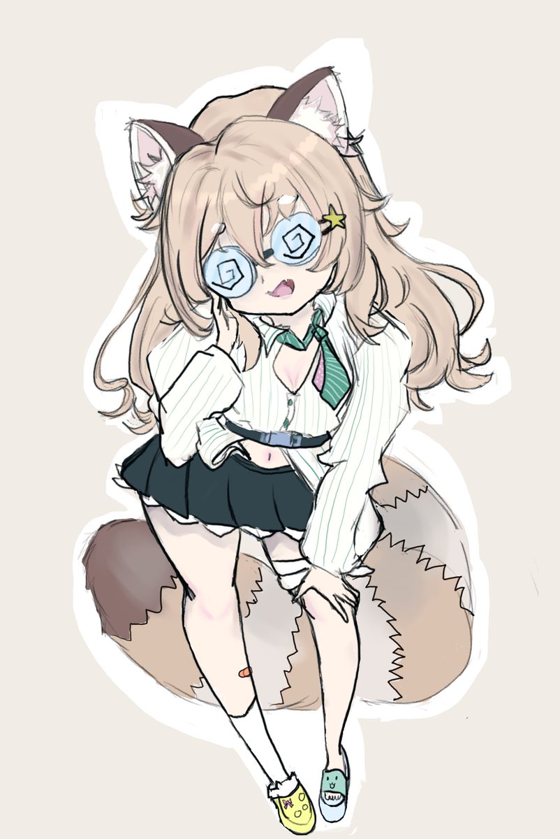 akamaidart's tweet photo. Panko with anime nerd glasses is peak!!!

#paintko https://t.co/jiJOUtVmaM