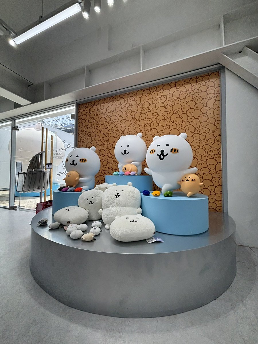 chan_theGenius's tweet photo. ソウル店はぬい達の置き方が奔放 https://t.co/4fruVN9ER0