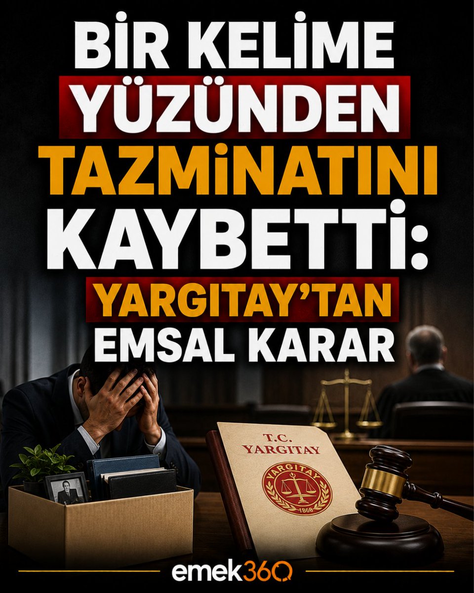 emek360's tweet photo. BİR KELİME YÜZÜNDEN TAZMİNATINI KAYBETTİ: YARGITAY'DAN EMSAL KARAR

İş yerinde mesai arkadaşına ve stajyer çalışana hakaret ettiği gerekçesiyle tazminatsız işten çıkarılan aşçıbaşıyla ilgili davada son sözü Yargıtay söyledi.

Yargıtay, çalışanlara yönelik hakaret, küfür ve aşağılayıcı ifadelerin iş yerindeki çalışma barışını bozduğunu belirterek işverenin yaptığı feshi haklı buldu. Böylece işçinin kıdem ve ihbar tazminatı talebi reddedildi.

Kararda, çalışanın stajyer personele "öküz", "mal", "salak", "işe yaramazsın" gibi ifadeler kullandığı, agresif tavırlarıyla iş disiplinini ve güven ortamını zedelediği vurgulandı. Yüksek Mahkeme, bu tür davranışların 4857 sayılı İş Kanunu'nun 25/II maddesi kapsamında haklı fesih nedeni olduğuna hükmetti.

#İşçi #Yargıtay #Tazminat #İşHukuku #ÇalışmaHayatı