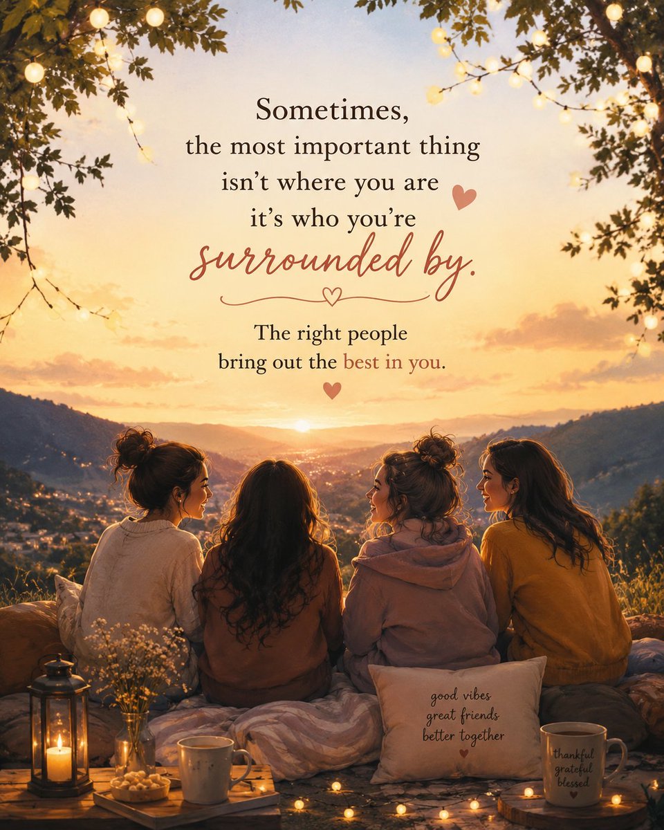 deepamindvoice's tweet photo. Good Morning and have a wonderful week ahead!  🤩🤩

Who you surround yourself with quietly shapes your thoughts, your confidence, and your future. Choose your circle wisely.

#monday #thoughts https://t.co/yXk1E7Uyu3
