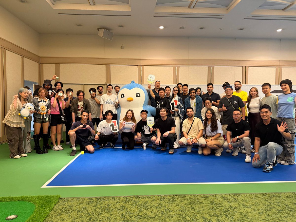 djcutcha's tweet photo. Yesterday’s Pudgy Rally Lounge was super lively!! Pickleball, golf simulator & great networking vibes.
Huge thanks to @AvaxTeam1 @BTSE_Official and the whole @pudgypenguins team for making it happen, appreciate all your hard work!
Thank you to everyone who joined, from the regulars to first-timers!
Looking forward to tonight’s VIP Night! See you there 🐧