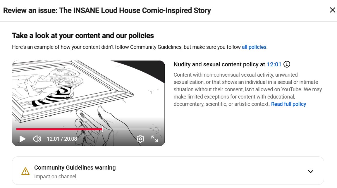 kinotherapy08's tweet photo. @TeamYouTube I need a real person under this. I've already appealed my video and the example timeline did not show any nudity or sexual activity https://t.co/oX96JvevvZ