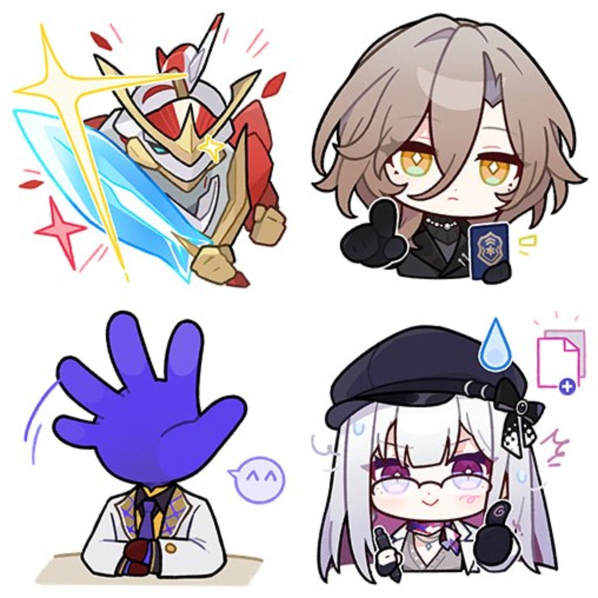 StarRailVerse1's tweet photo. New Starblaizer, Kuchiba, Asat Pramad &amp; Nihilux stickers

Via Blednaya 

#HonkaiStarRail https://t.co/fgruNqJ8it