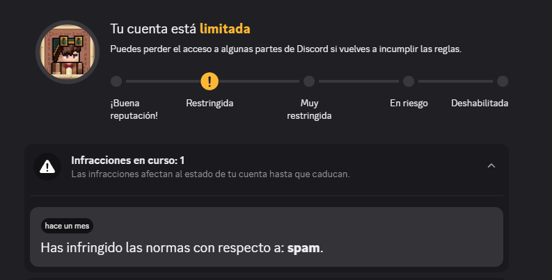 clrs_art's tweet photo. @discord_support Hola, mi cuenta tiene una sanción y quería saber que fue lo que se envió o que hice para no volverlo a hacer. Por el momento mi cuenta no ha sido hackeada (Que yo sepa) https://t.co/popMc05od9