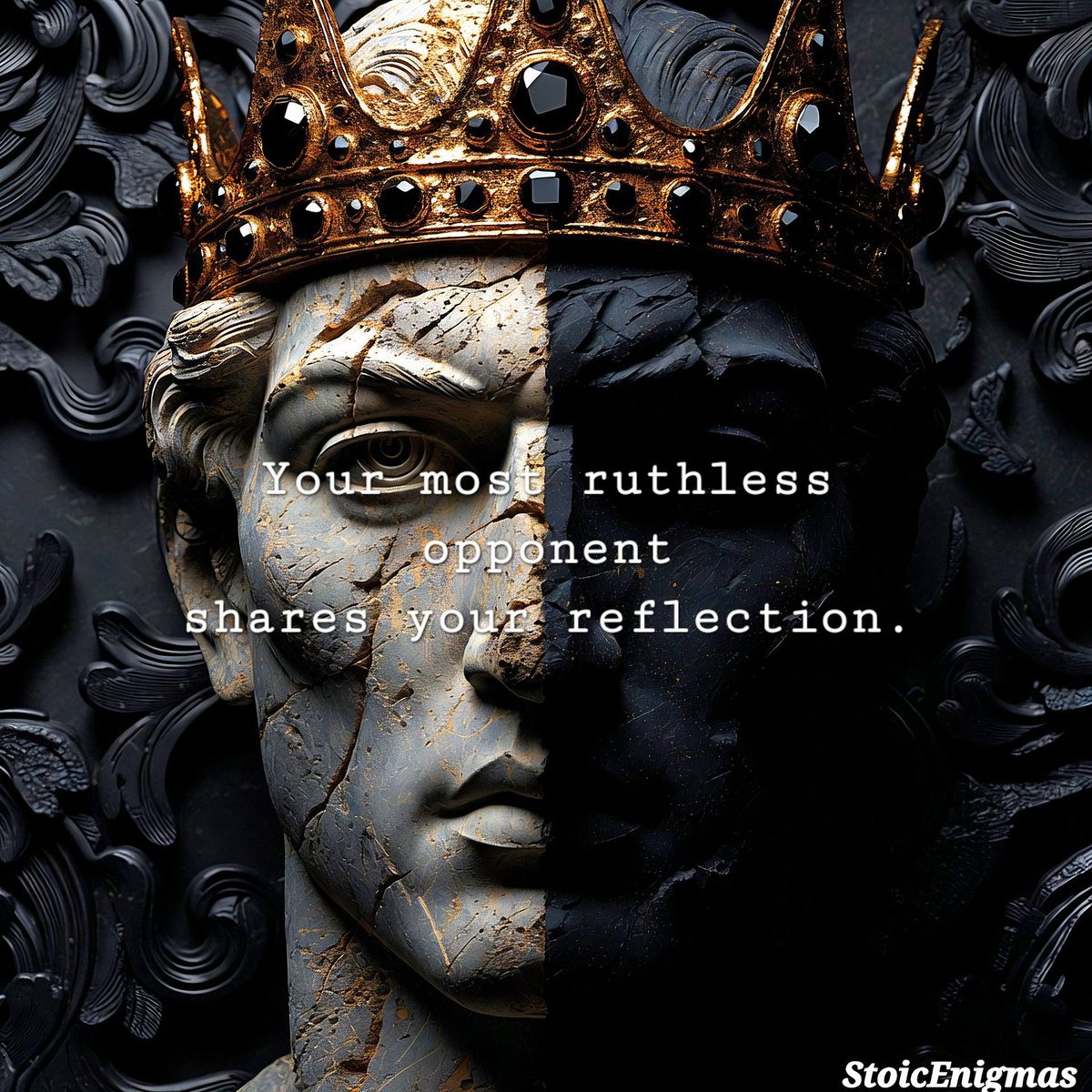 StoicEnigmas's tweet photo. Most self-improvement advice tells you to kill your ego.

​That is a critical mistake. The ego is a tool, not a master.

▪︎​Don’t Kill It:
A man with no ego has no drive. You need that fire to build, to compete, and to win.

▪︎​Cage It:
An unleashed ego is a blind spot. It makes you emotional, reactive, and easy to manipulate.

▪︎​Weaponize It:
Lock it away, and only let it out when you need raw aggression to finish the job.