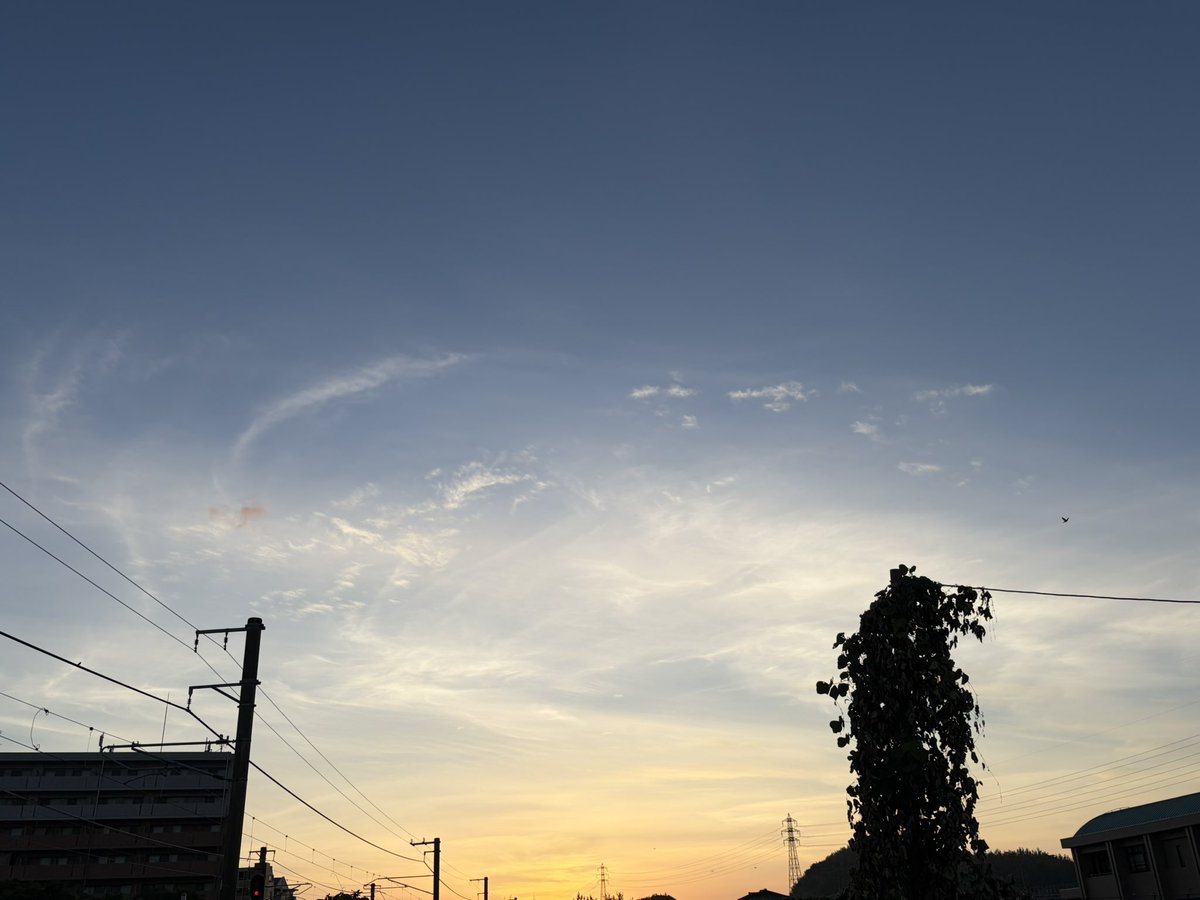 re_ko3's tweet photo. 今朝の空。
朝から暑い💦
空は綺麗✨️
今日は休憩後の仕事に夢中になってたら、時間忘れて💦
慌てて切り上げ、ズボンだけ着替えて帰ってきました💦
電車に間に合いホッとしました。
最近は仕事の後はポテチ食べたくなるので、買って帰りました。
クーポンで20円引きだった✌️ https://t.co/NkueaGU5w7