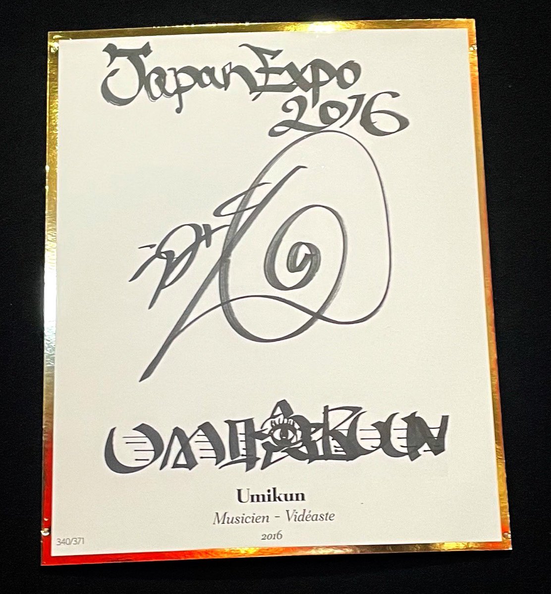 kinta1116's tweet photo. うみくんのサイン色紙⛩️☺️💕
#うみくん #JapanExpo25th https://t.co/87GHLr2Dy0