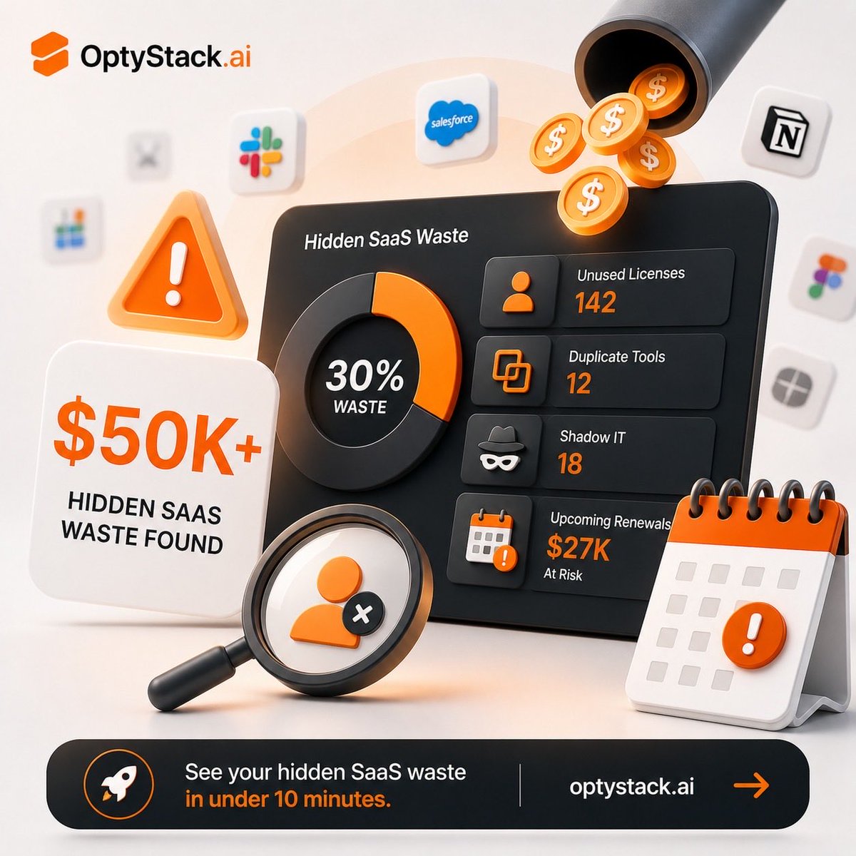 optystack's tweet photo. Think your SaaS stack is under control?

One company found $50K in hidden waste from:
• Unused licenses
• Shadow IT
• Duplicate tools
• Auto-renewals

You can't optimize what you can't see.

👇 See what's hiding in your stack:

https://t.co/rFYaUklApF

#SaaS #ITOps #FinOps https://t.co/UA5P8MJCBU
