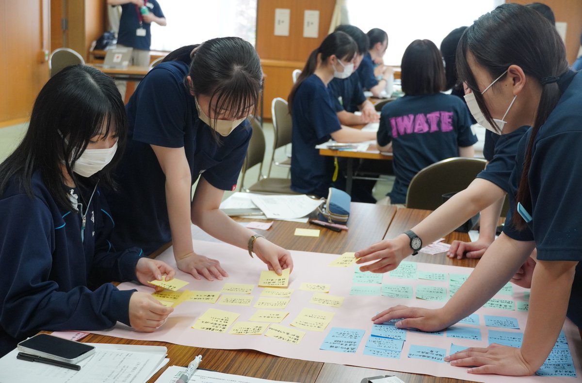 jrc_iwate's tweet photo. 7月9日（木）、県内のJRC加盟校の高校生が集まり、令和8年度岩手県高等学校文化連盟国際理解専門部 JRC委員会高校生大会が開催されました‼️

SDGsについて学びながらグループワークを実施。身近な課題から世界規模の課題まで、様々な視点で意見を交わし、柔軟な発想やアイデアが発表されました。 https://t.co/aEZ3hx1FrG