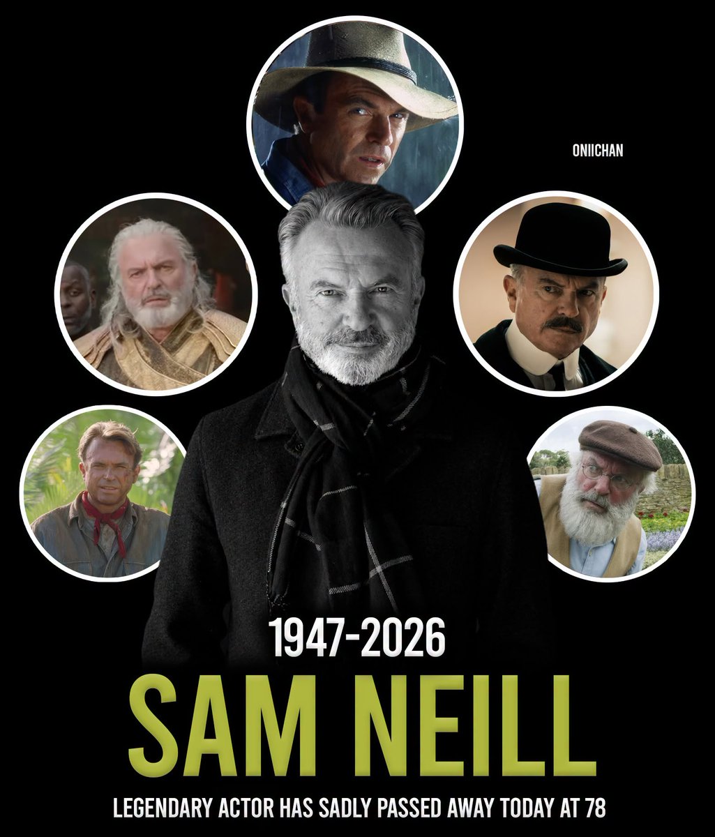oniichanph's tweet photo. We just lost another legend today 😔

The man who brought Dr. Alan Grant to life in Jurassic Park has now passed away .

Sir Sam Neill, the legendary New Zealand actor whose career spanned more than five decades, has passed away at 78.

His family announced that Neill died in Sydney on Monday, July 13, surrounded by loved ones. They described his passing as sudden and unexpected, while confirming that he had remained cancer-free following his battle with stage-three blood cancer.

Neill became part of cinematic history as paleontologist Dr. Alan Grant in Steven Spielberg’s Jurassic Park, later returning for Jurassic Park III and Jurassic World Dominion.

His remarkable career extended far beyond the franchise, with memorable roles in The Piano, Dead Calm, The Hunt for Red October, Event Horizon, In the Mouth of Madness, Peaky Blinders, and Hunt for the Wilderpeople.

Animation fans also heard his voice in Legend of the Guardians: The Owls of Ga’Hoole, Scarygirl, Daisy Quokka: World’s Scariest Animal, Peter Rabbit, and The Magic Pudding.

Rest in peace, Sir Sam Neill. Dr. Alan Grant and the many unforgettable characters you gave us will live on forever 🕊️