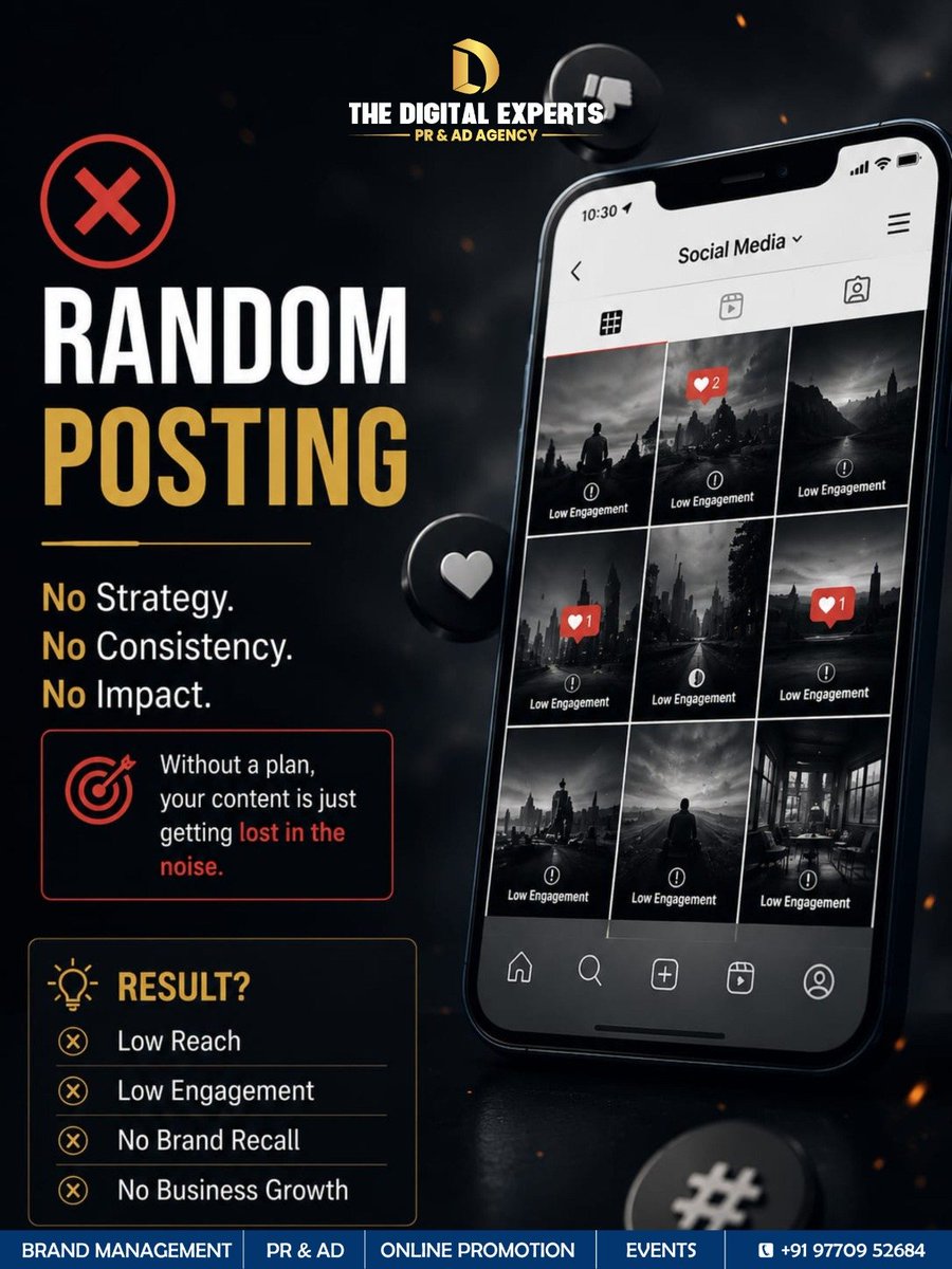TheDigitalExpe2's tweet photo. Stop wasting your marketing budget on random efforts.
.
Turn your brand into real business with smart strategy, powerful PR, and performance-driven marketing.
📩 Let's grow your business with The Digital Experts.

#TheDigitalExperts #DigitalMarketing #BrandBuilding https://t.co/fGA5Oefvzl