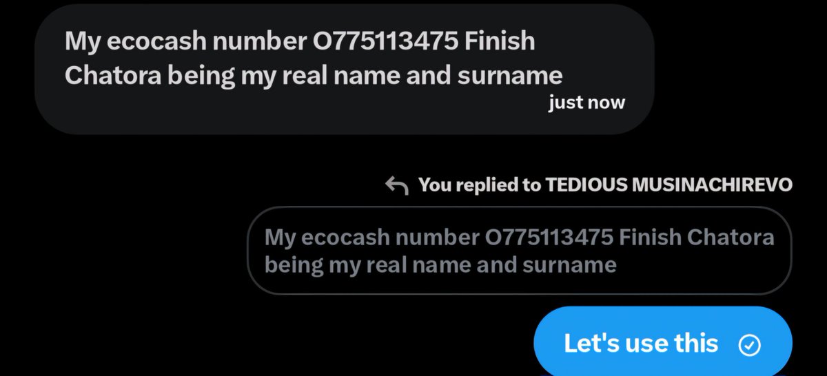 kwines7's tweet photo. @VMusinachirevo Ndataura na Mukoma Teddy 
Ecocash Number
0775113475 Finish Chatora  takamirira kuvhura go fund me https://t.co/kYIoBKnYrP
