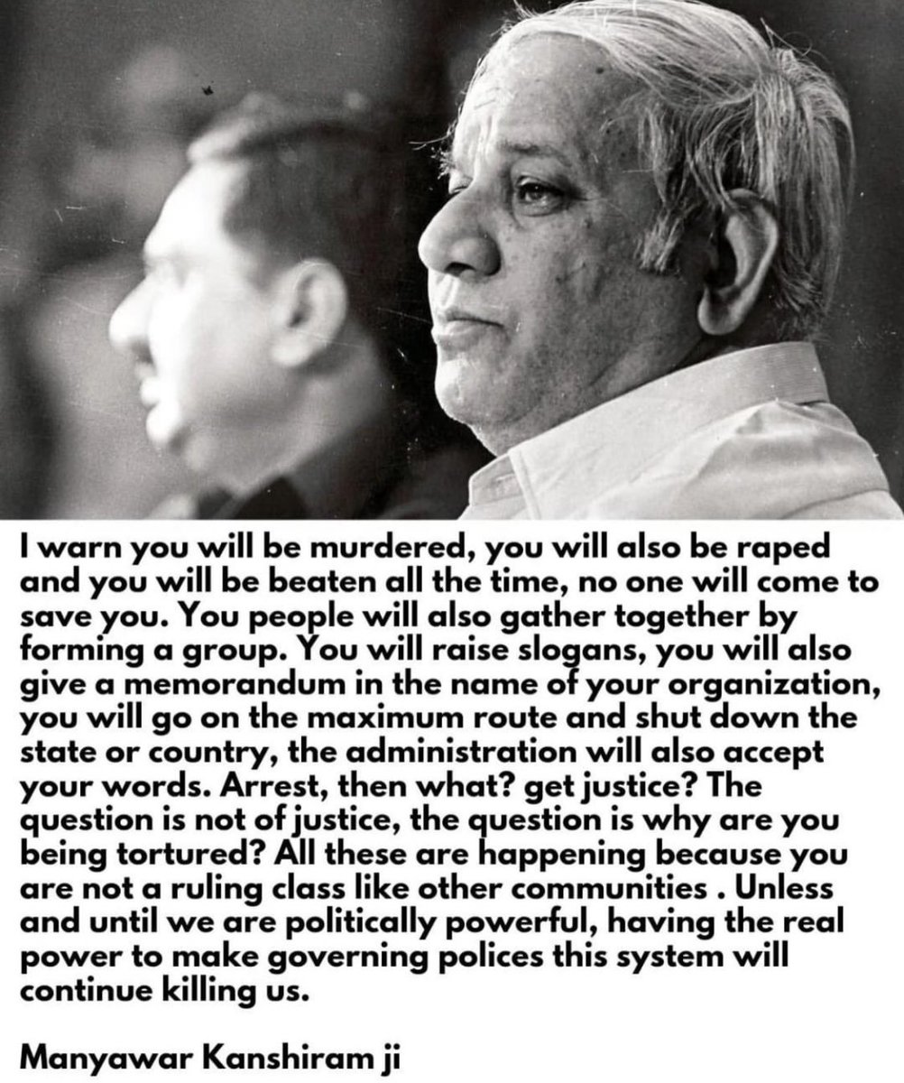 Neflock37's tweet photo. Systemic violence can only end when we hold the political master key in our own hands.
Jai bhim 💙  Jai BSP 🐘 https://t.co/eBhlTDpxOM