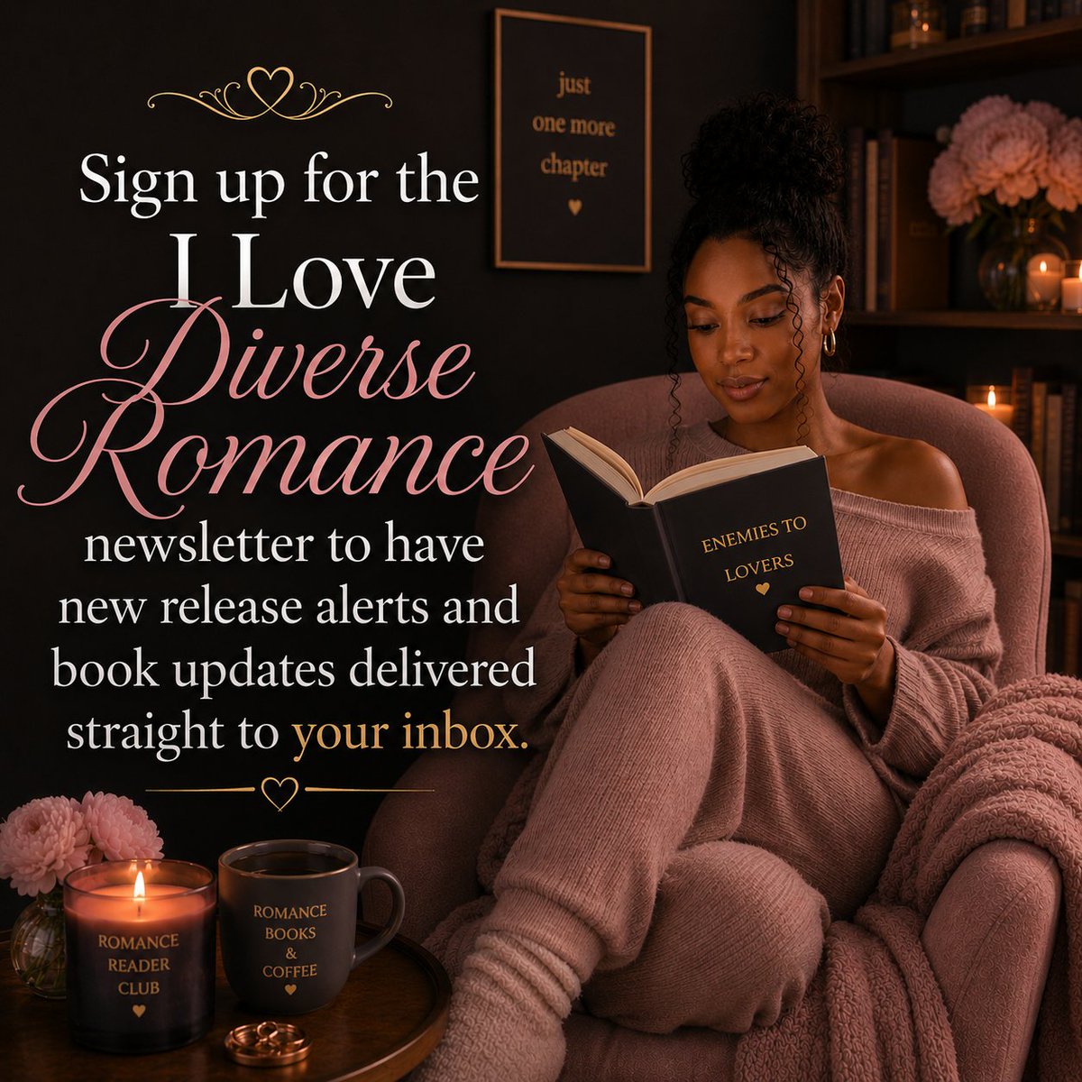 love_diverse's tweet photo. ♥️📚Sign up!📚♥️
Sign up for the I Love Diverse Romance newsletter to have new release alerts and book updates delivered straight to your inbox. 
https://t.co/wxlV1XRXpn 
#RomanceBooks #AAromance #IRromance #MulticulturalRomance https://t.co/udOOufABNH