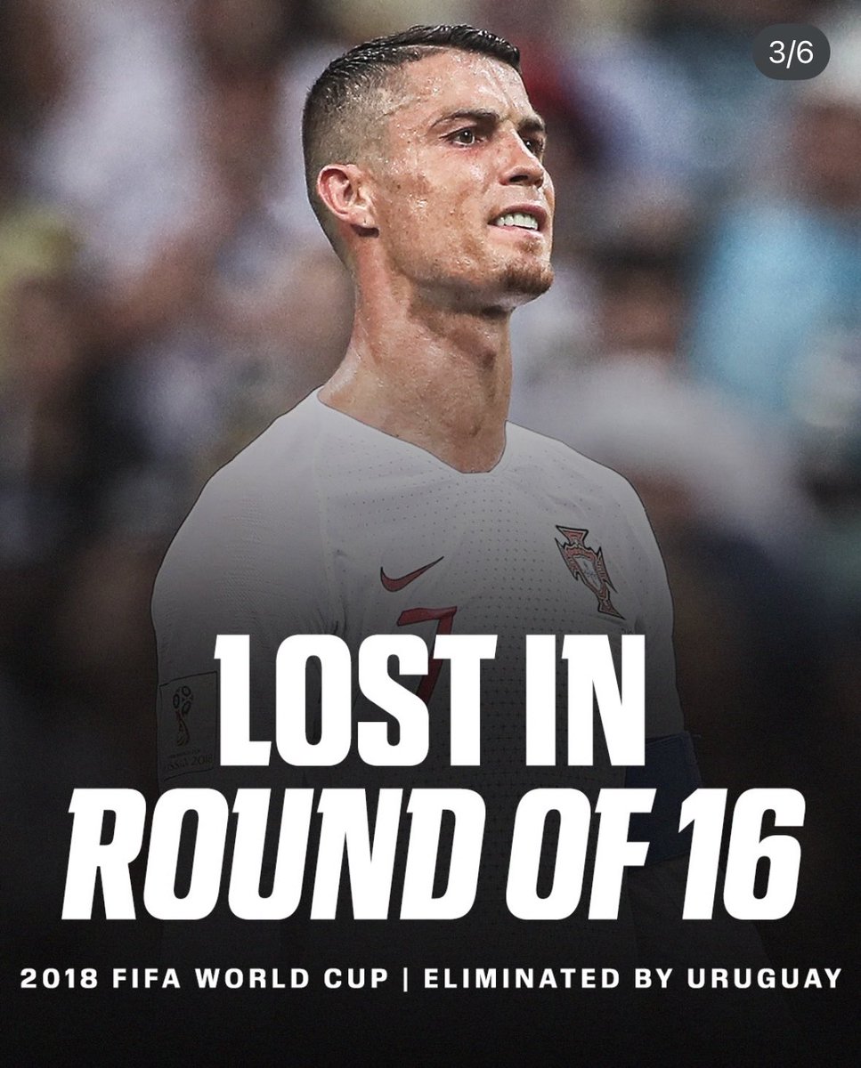 manueljr1000's tweet photo. Cristiano Ronaldo’s World Cup career is actually a huge failure and we don’t talk about it enough, I thought he was a big game player 😭😂 https://t.co/m8TO04q2jH
