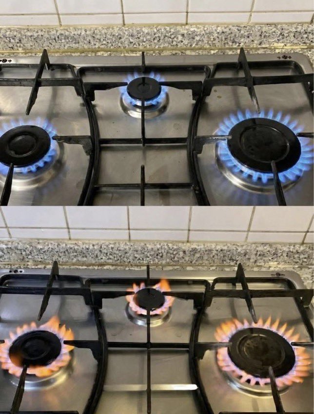 Aylinrmk's tweet photo. What is the major difference between the blue and the red flame ? Anyone who knows please let me know the difference? https://t.co/2q5mVWipVp